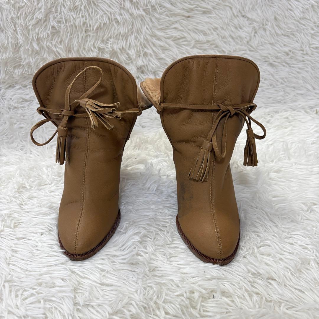 CHANEL シャネル ムートンブーツ 37 ココマーク ファー イタリア製