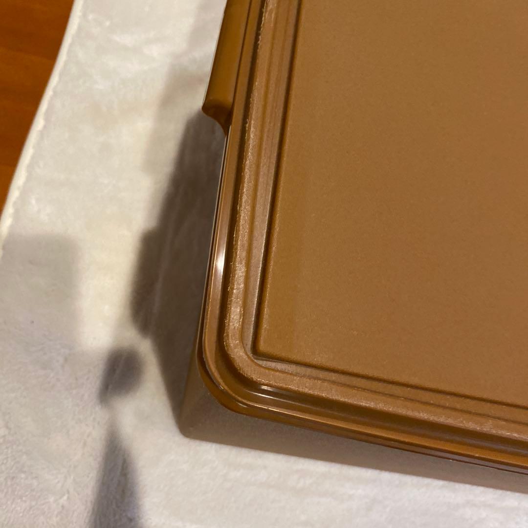 タッパーウェア　スーパーケース ブラウン収納ボックス 蓋付き 2個セット