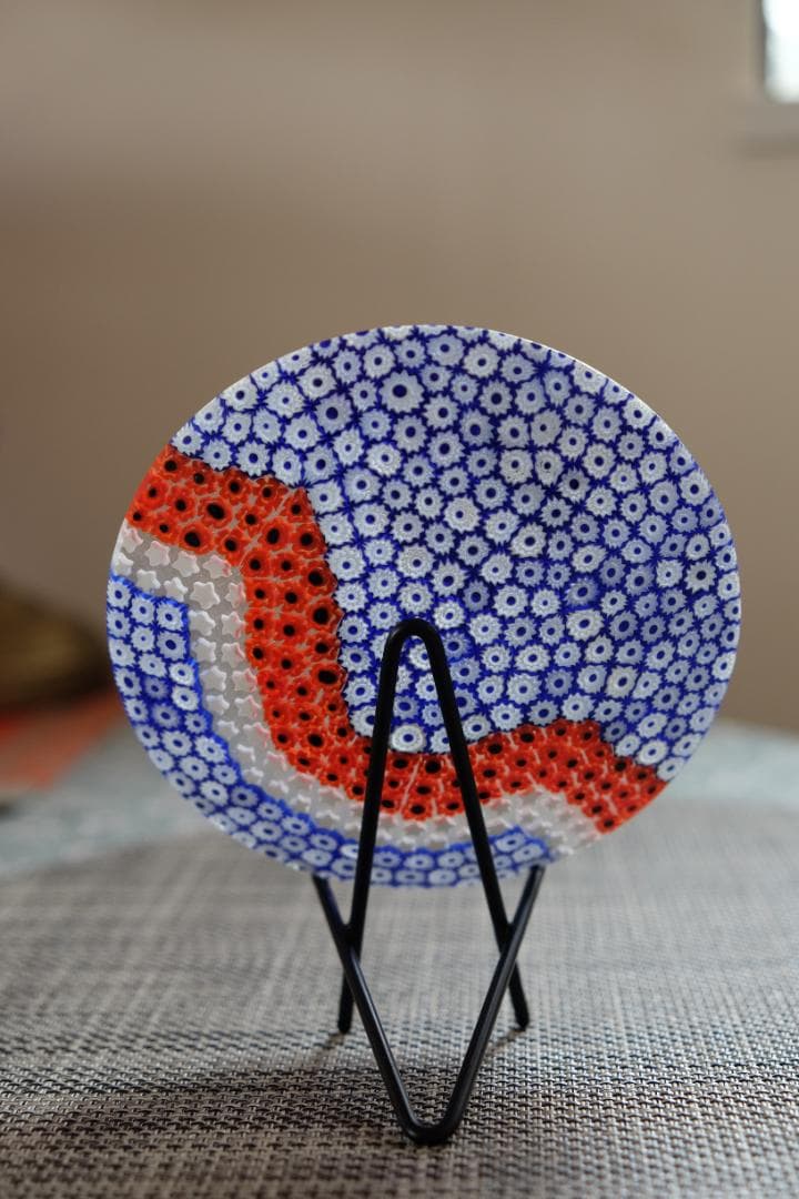 ベネチアンガラス ミルフィオリ プレート/検索/エルコーレモレッティ/江波冨士子