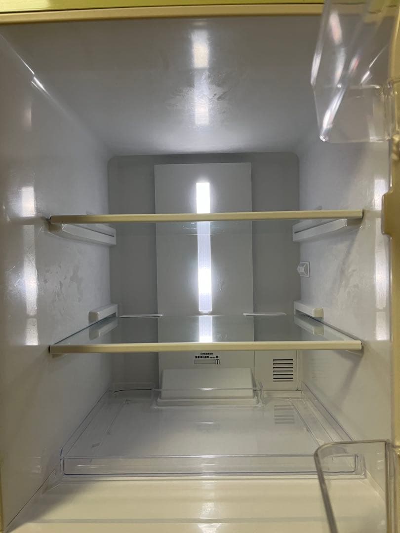 美品 2ドア ノンフロン冷凍冷蔵庫 149L グリーン e-angle 霜なし