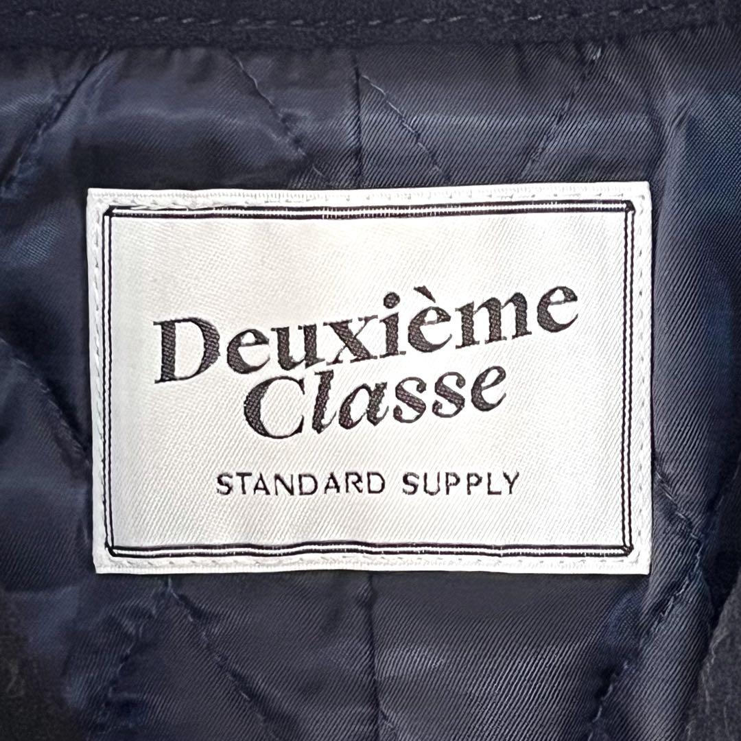 ドゥーズィエムクラス ウールメルトン Pコート キルティング 金ボタン 38