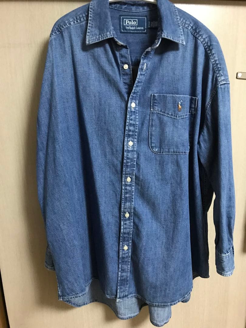 今季　現行　POLO RALPH LAURENオーバーサイズ デニム シャツ M