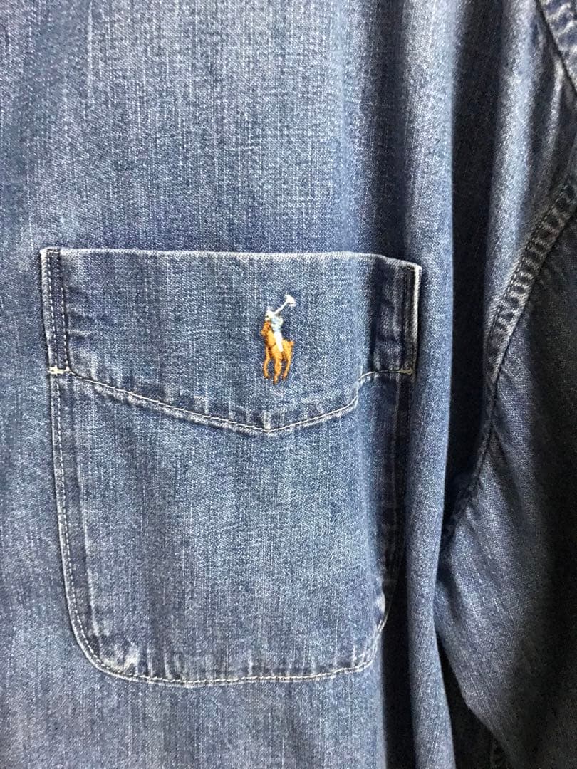 今季　現行　POLO RALPH LAURENオーバーサイズ デニム シャツ M