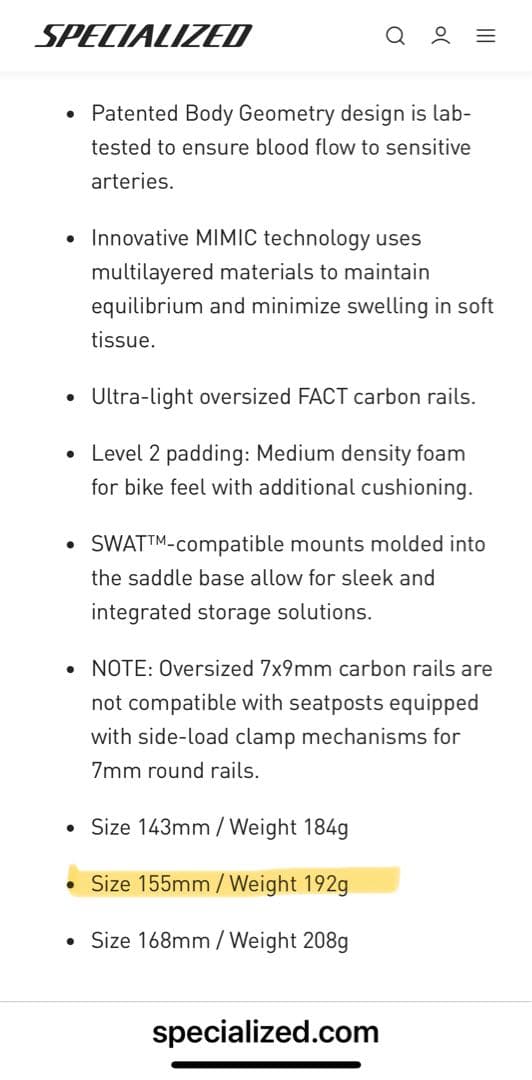 美品 スペシャライズド Romin EVO Pro MIMIC 155mm