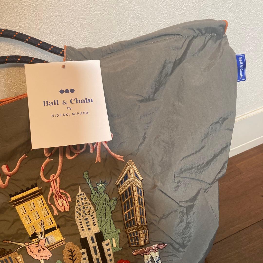 【新品　正規品】ボール&チェーンChacott ＮＹ刺繍エコバッグ　Ｌサイズ