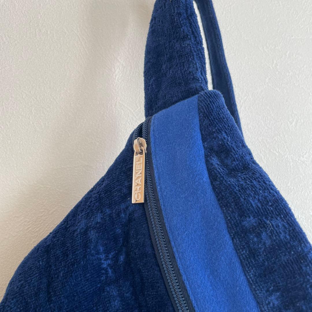 CHANEL コットンテリークロス　ボディバッグ