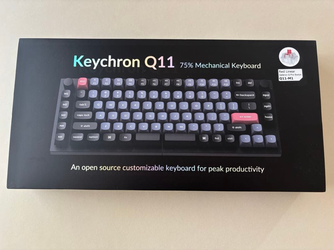 Keychron Q11 QMK 分割キーボード（US ANSI 配列）赤軸