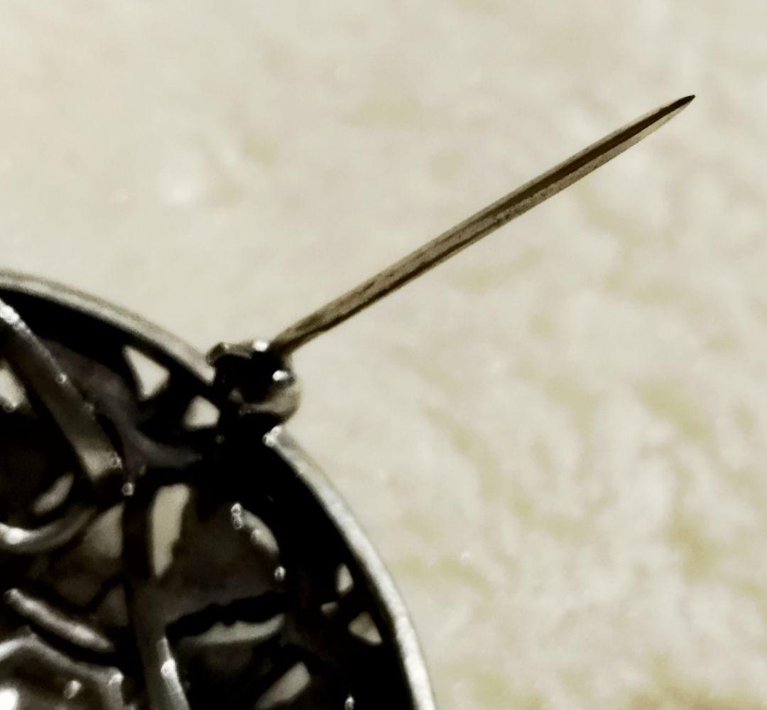 碌山 925 トルコ石 シードパール マーカサイト ブローチ ペンダントトップ