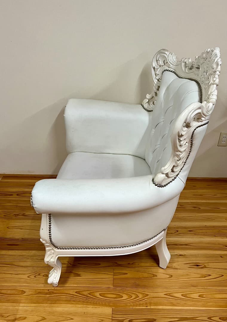 ひとり掛け　猫足レザーソファー　送料無料‼︎