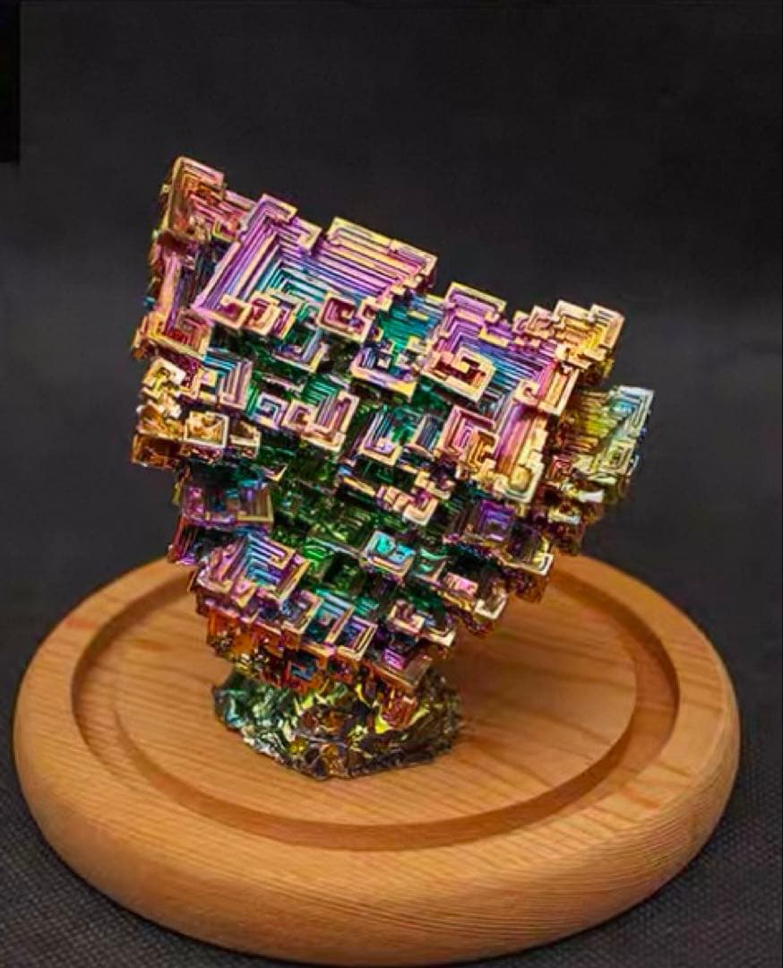 神秘的な美しさを持つビスマス結晶 432gケース付き