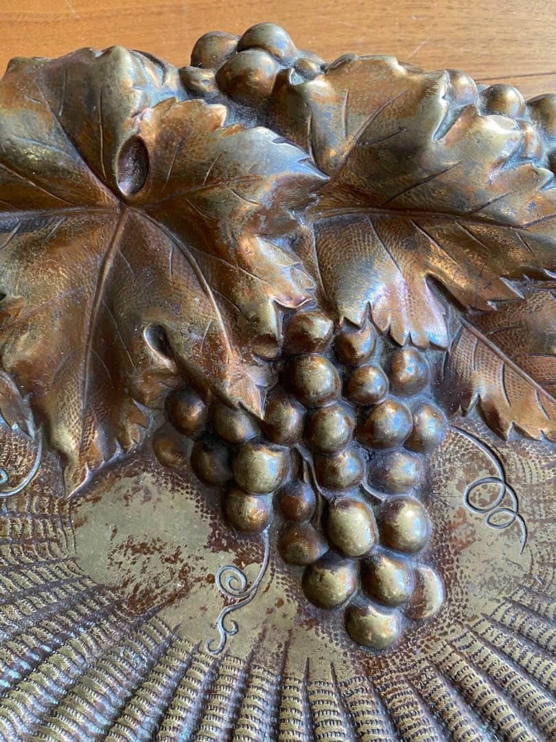 フランス　アンティーク　ブロンズ　ブドウと葉 アール・ヌーヴォー