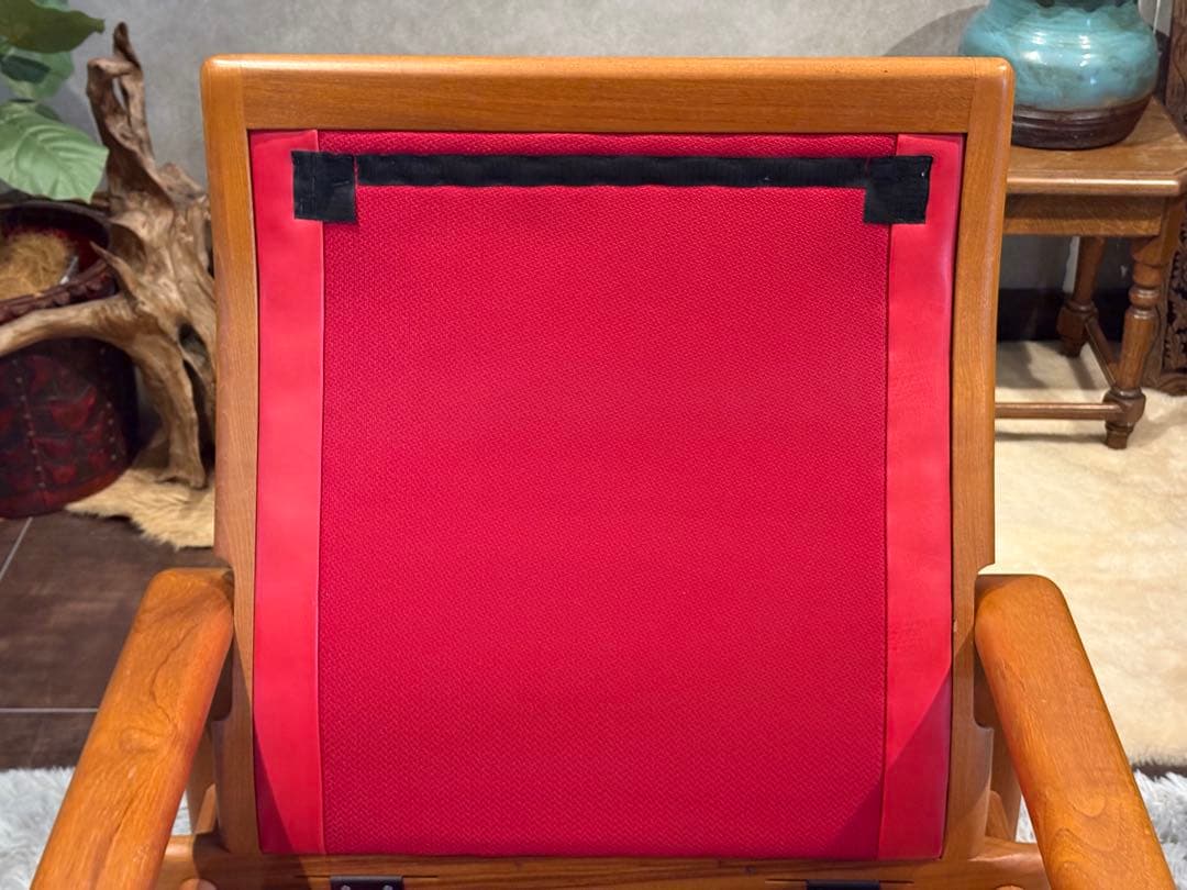 Ｌオルセン&サン L. olsen & son チーク無垢材　レッドレザー　IN