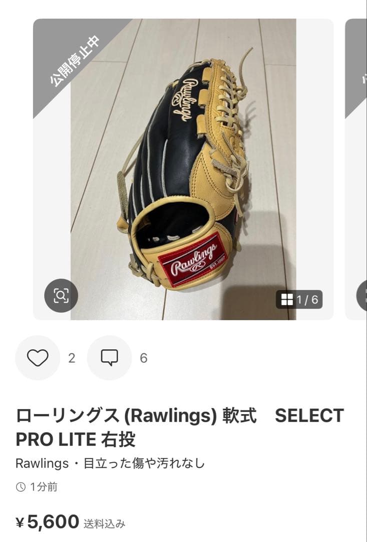 【ソフトバンク】ローリングス　グローブ　左右セット