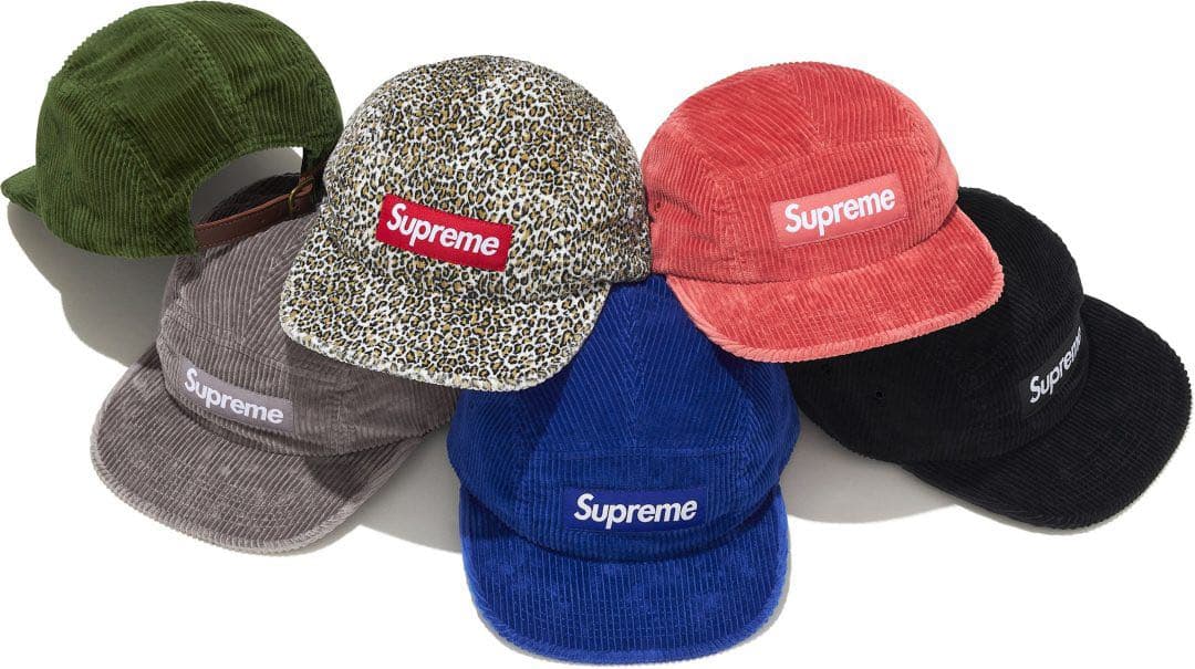 帽子 25FW Supreme Corduroy Camp Cap Grey