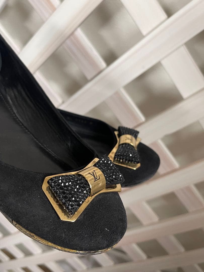⭐︎25㎝くらい⭐︎39サイズ　⭐︎ ルイビィトン　⭐︎キラッキラリボンフラットシューズ