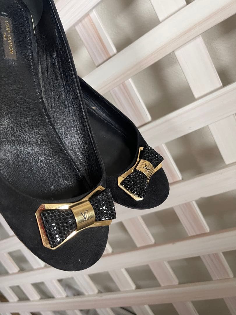 ⭐︎25㎝くらい⭐︎39サイズ　⭐︎ ルイビィトン　⭐︎キラッキラリボンフラットシューズ