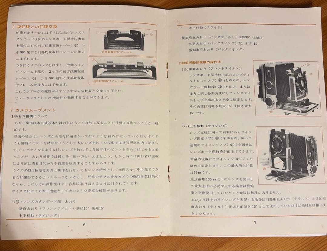WISTA 45 大判カメラ 150mmレンズ、取扱説明書付き、美品