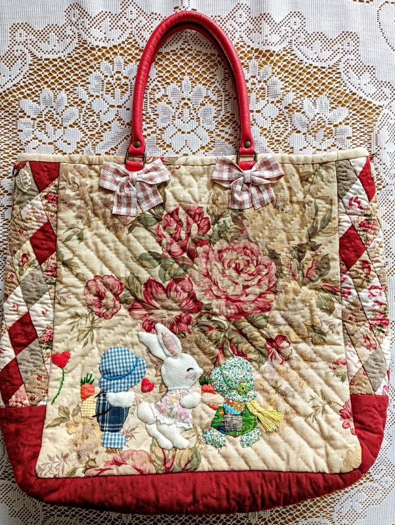 スーちゃん 特大 手縫い バッグ