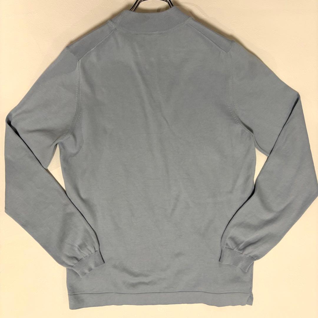 グランサッソ 12G ソフトコットン モックネック46 アイスグレー定価3.3万