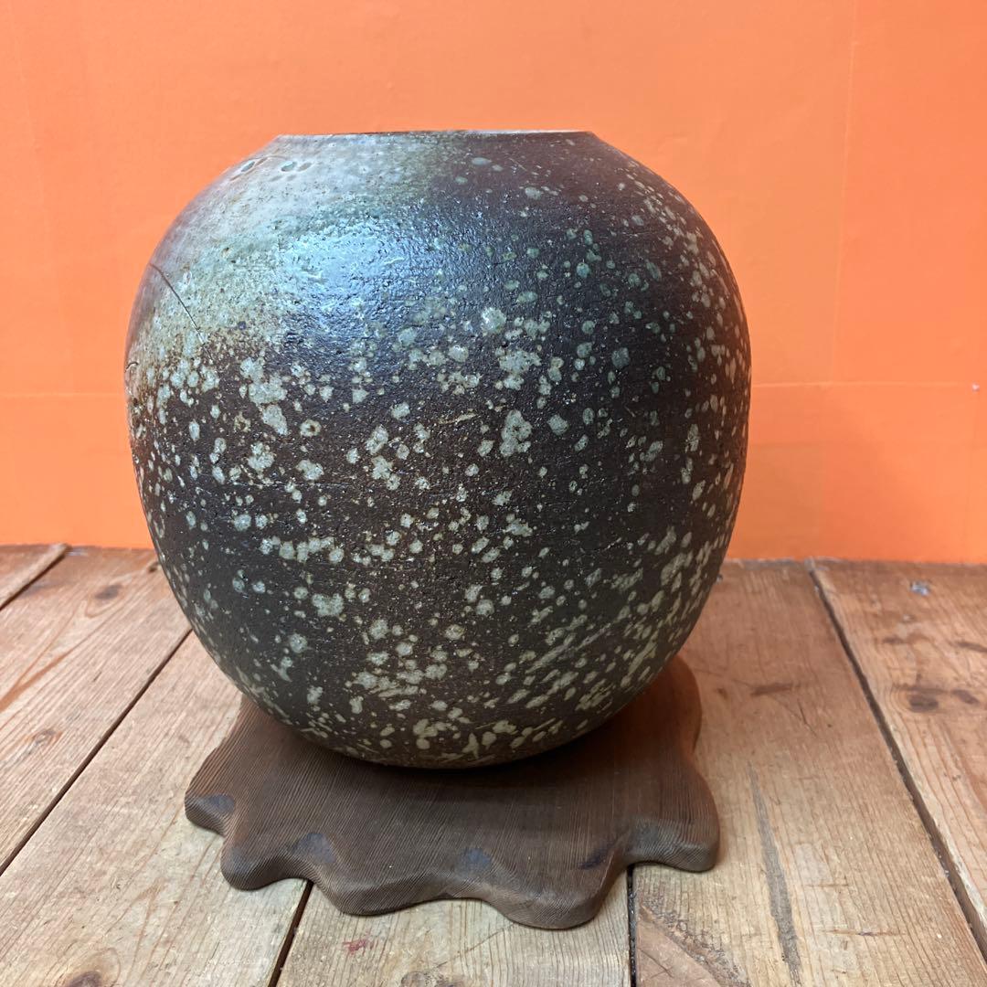 C-壁 信楽焼 しがらき焼 陶器 花瓶 花生 花器 フラワーベース 伝統工芸 日