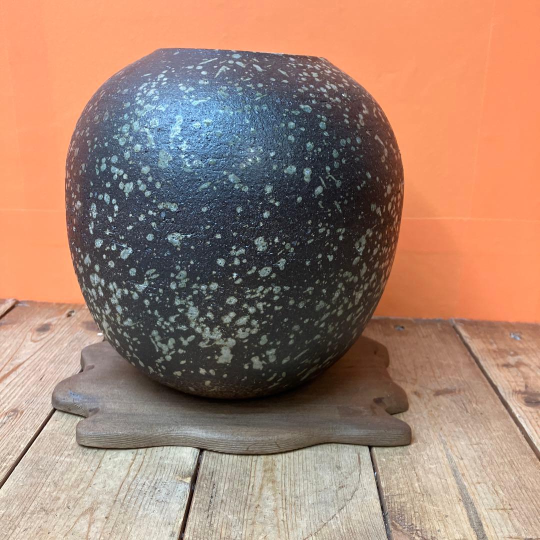 C-壁 信楽焼 しがらき焼 陶器 花瓶 花生 花器 フラワーベース 伝統工芸 日