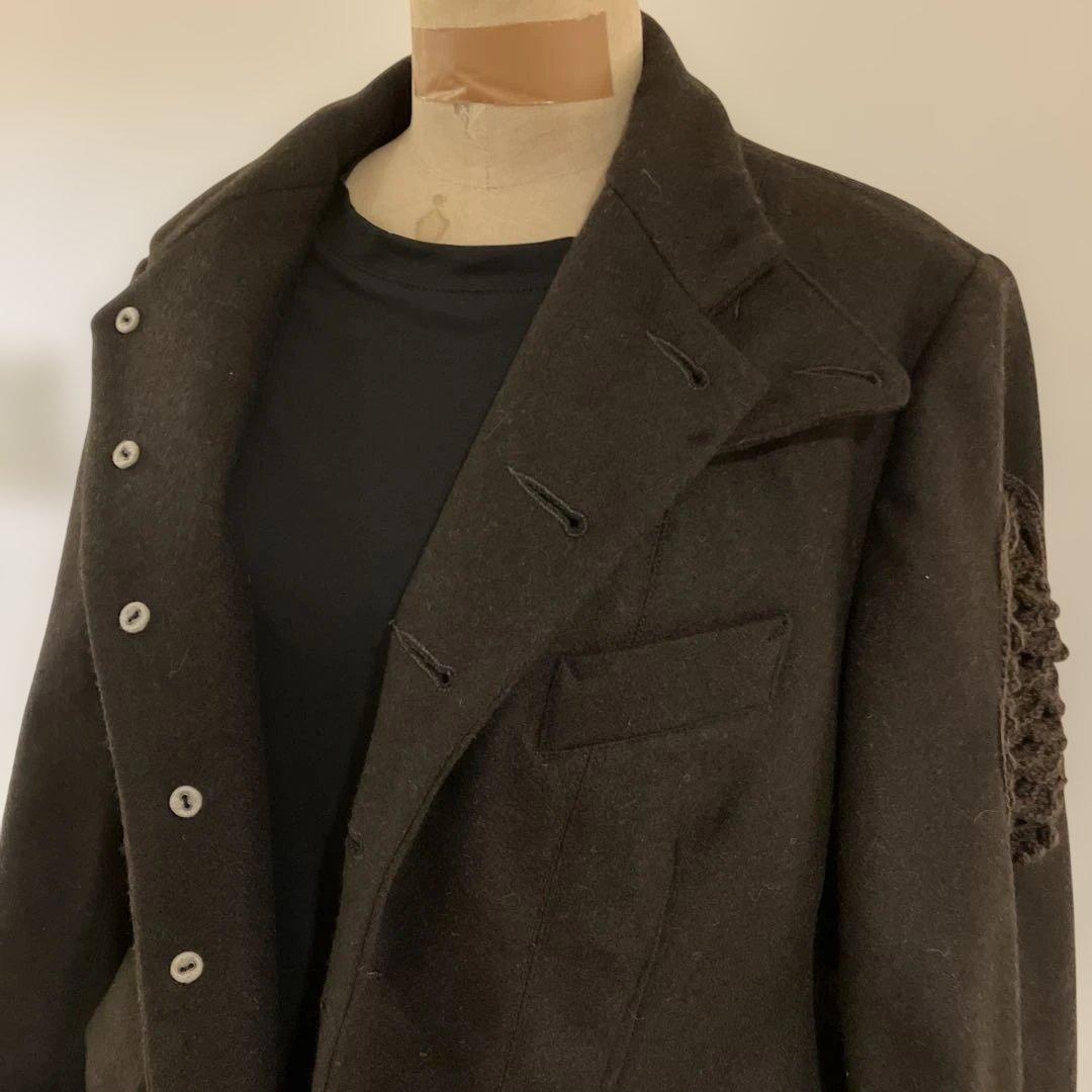V*c様 ハレルヤメルトンウール羊飼いのコート ダークブラウン42