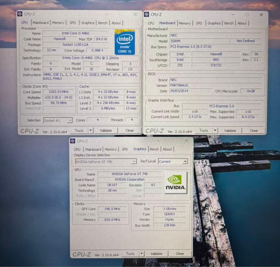 NEC デスクトップPC/i5/16G/SSD240/GT740/Office