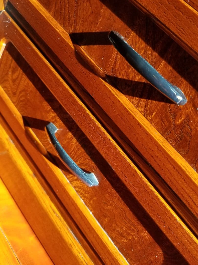 指物　細工　欅　瘤杢　組木　小引出し　鏡台　ミニ　チェスト　小物入れ　花台