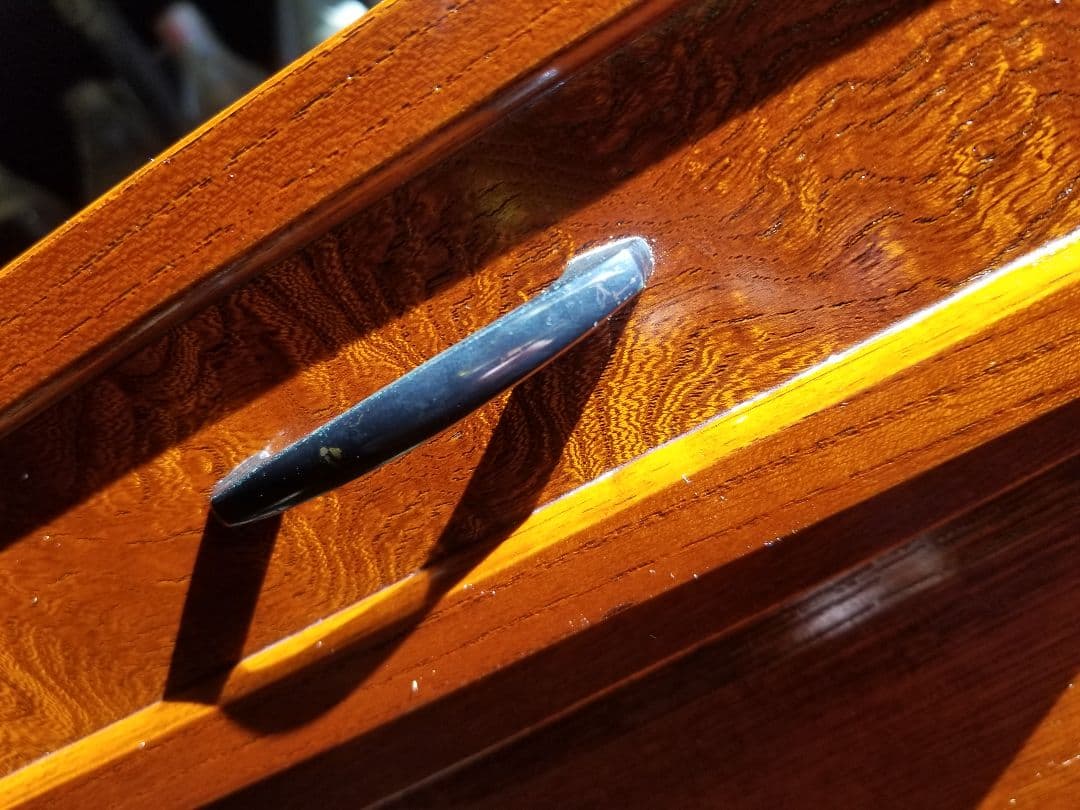 指物　細工　欅　瘤杢　組木　小引出し　鏡台　ミニ　チェスト　小物入れ　花台