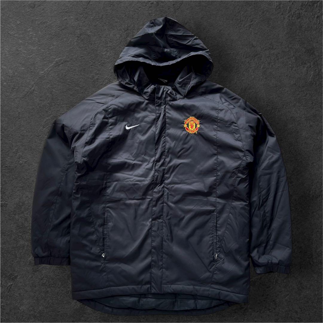 00s nike マンチェスターU 中綿　ジャケット　ブラック　メンズ　M