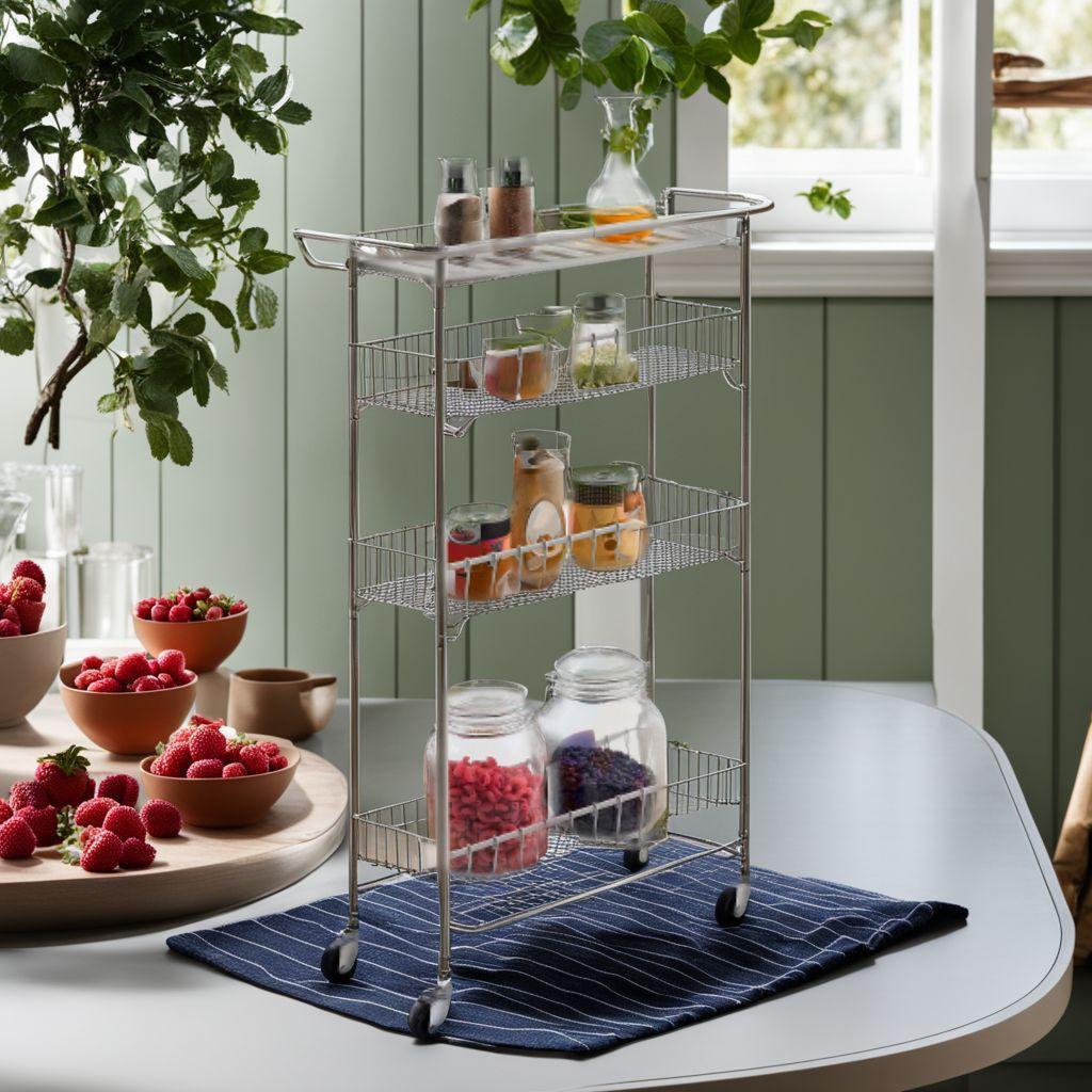 ☆隙間収納　キャスター付きで移動も楽々　収納ワゴン　ラック