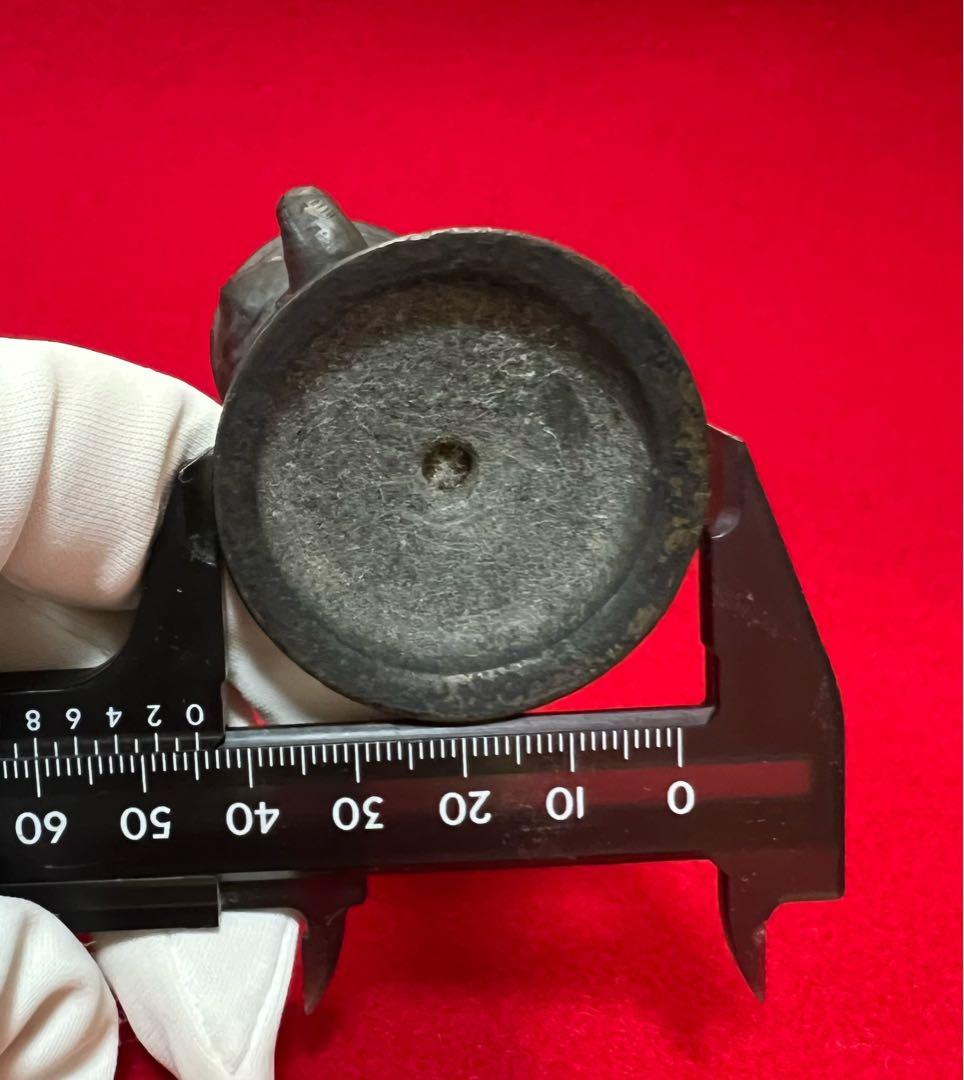 古道具 古銅 三足 獸足獸耳 燭台 燈台 アンティーク　仏具