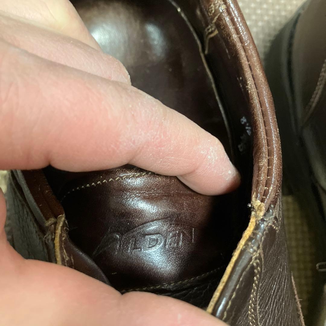 オールデン 旧ロゴ　ブラウン