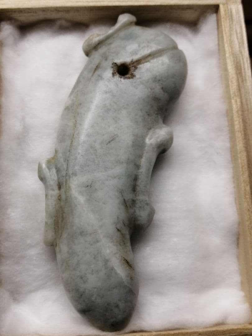 【竹田城】古墳期『糸魚川翡翠勾玉』出土品　超特大勾玉　9.0cm子持勾玉