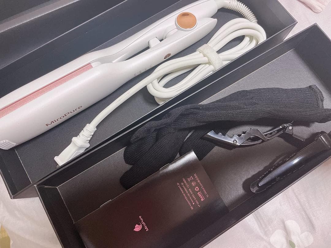 可愛いカールアイロン マイナスイオン吹出機能付き