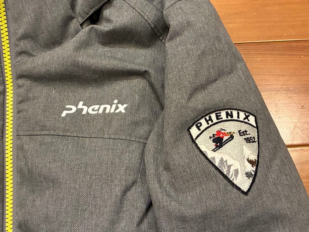 美品　phoenix　フェニックス　スキーウェア　スノボウェア　上下　グレー　M