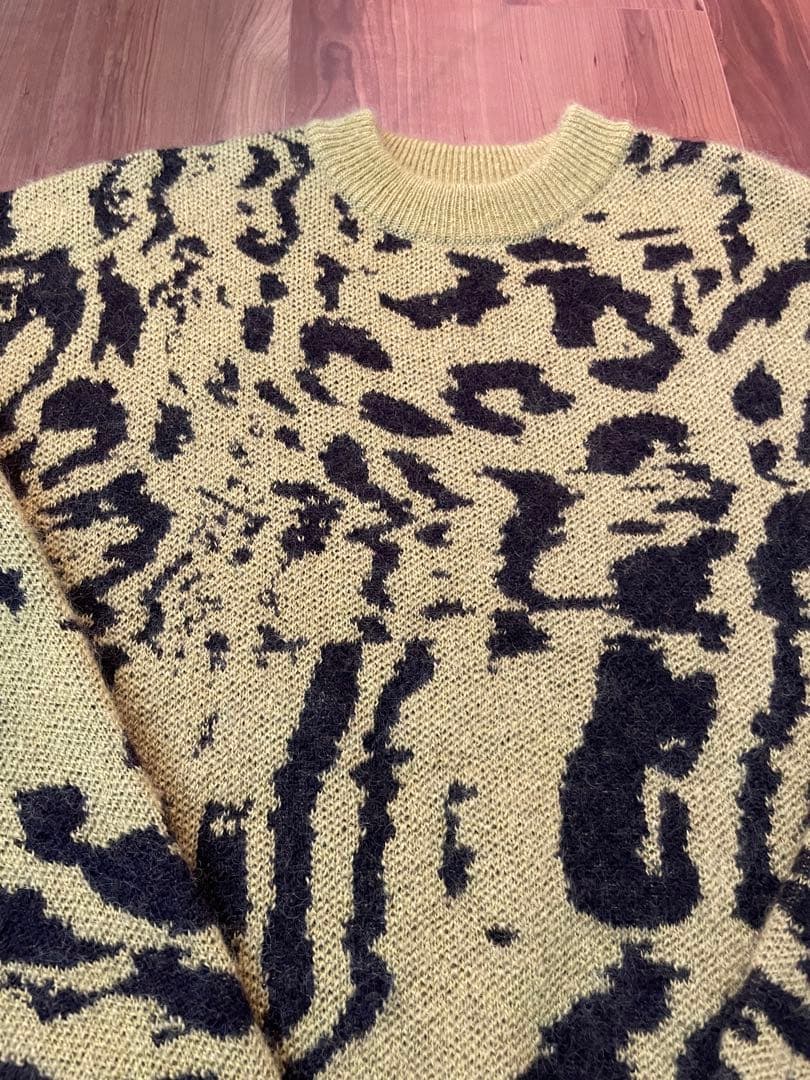 未使用 23AW ジョンローレンス サリバン モヘアニット レオパード 野村訓一