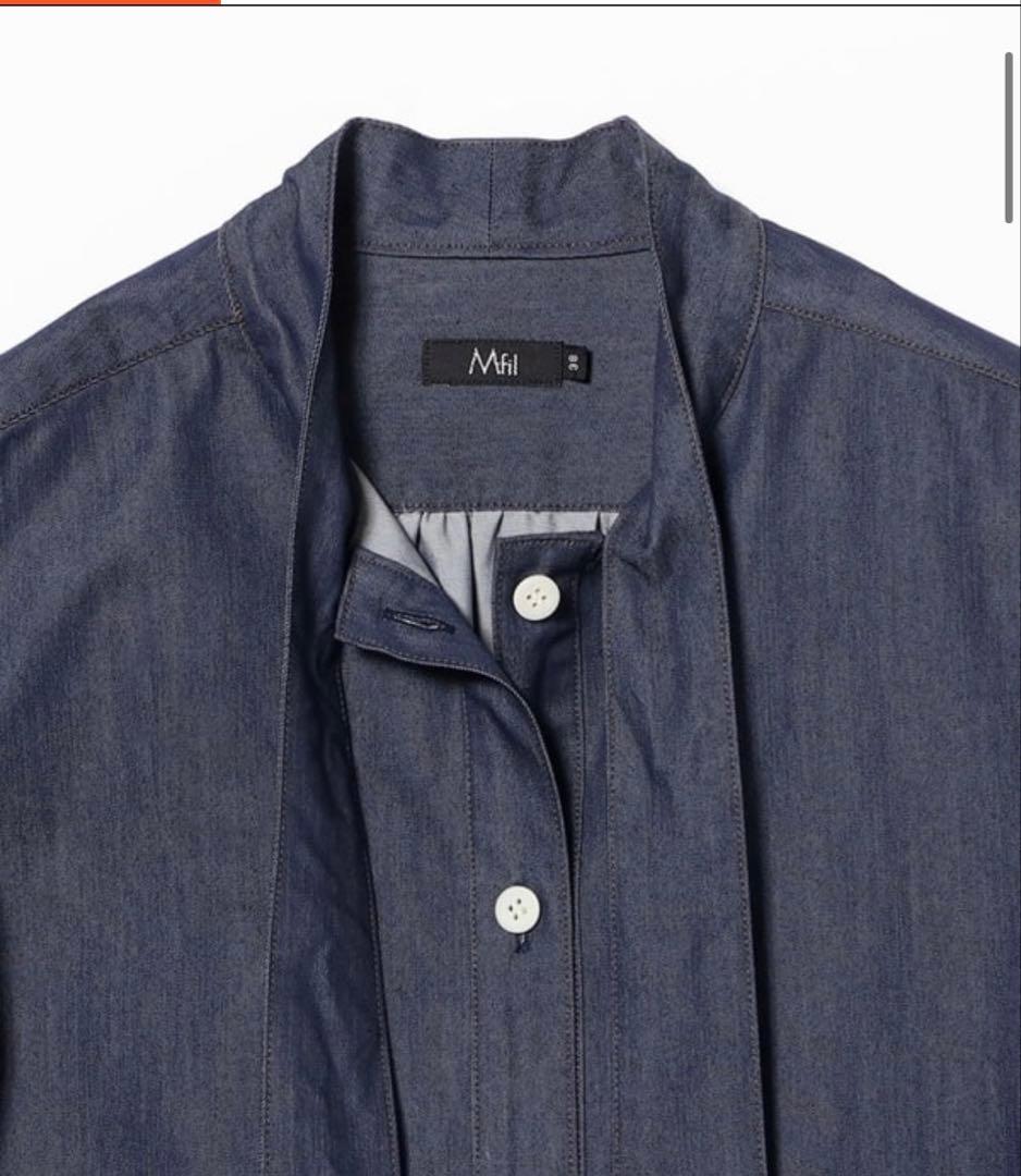 【新品　未使用】M・fil デニムタイ ブラウス　38