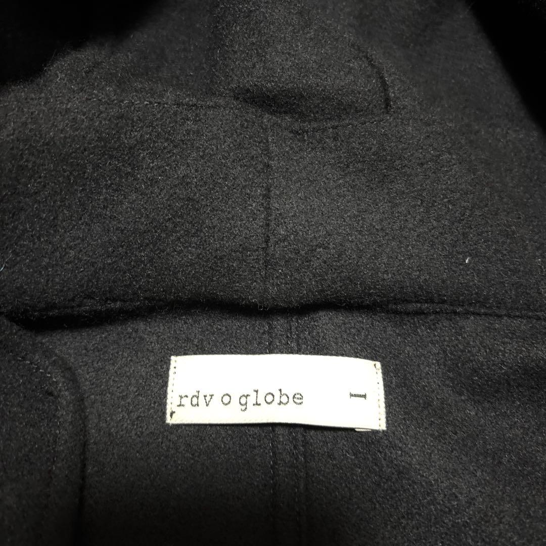 rdv o globe. ウールモッズコート黒　サイズL