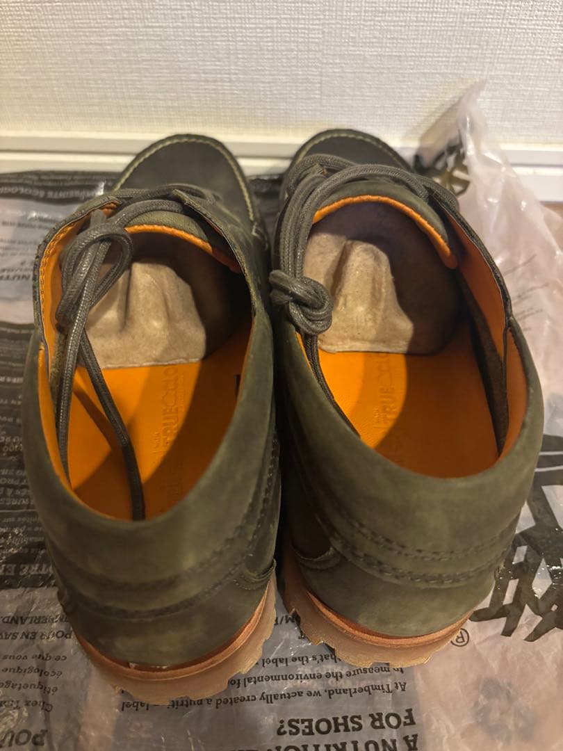 【未使用】Timberland ダークグリーン レザー モカシン 28㎝