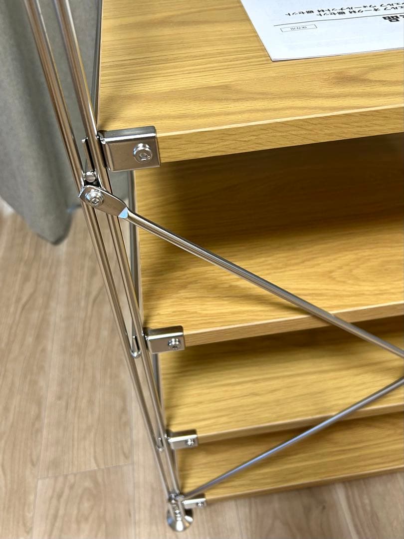 【組立済新品】ステンレスユニットシェルフ 棚5枚セット幅58×高さ175.5cm