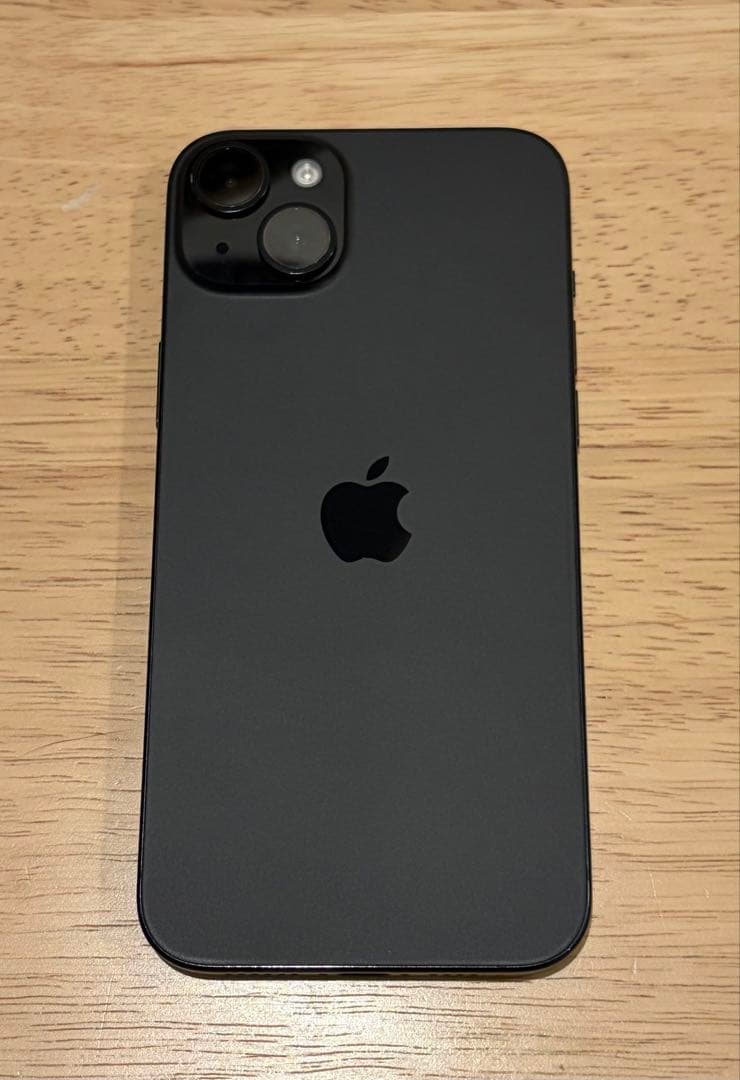 iPhone15Plus128GBブラックSIMフリーファインウーブンケース付き