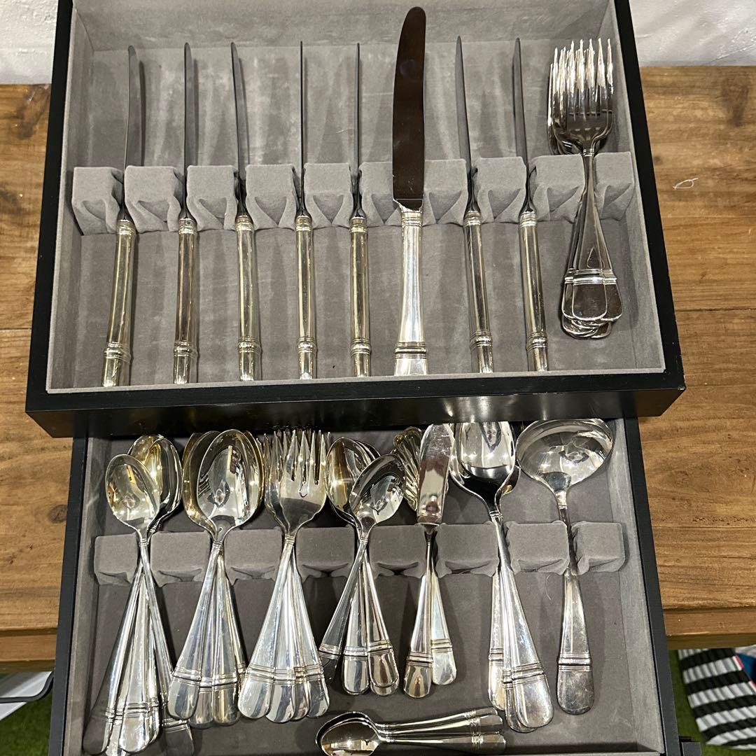 ONEIDA クラシックカトラリー58点セット 木製収納ケース付き