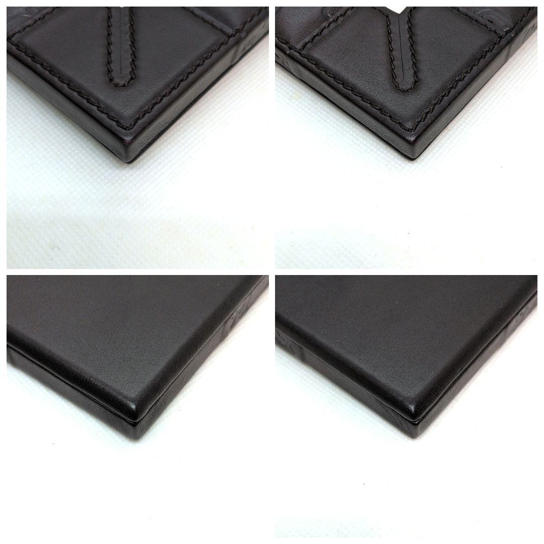 【激レア 極美品】グッチ　フォトフレーム　写真立て　シマレザー　GG柄　ブラウン