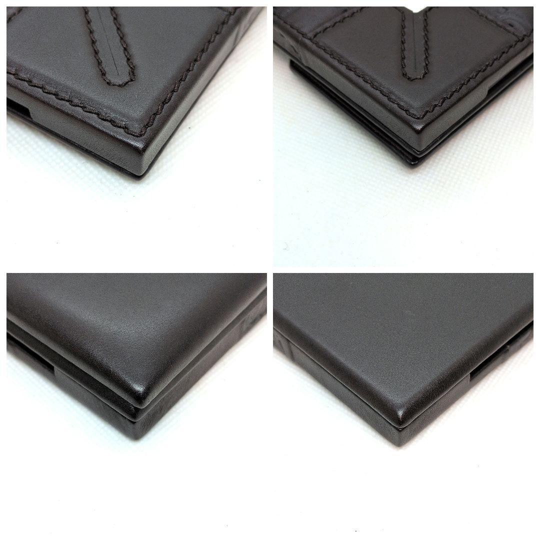 【激レア 極美品】グッチ　フォトフレーム　写真立て　シマレザー　GG柄　ブラウン