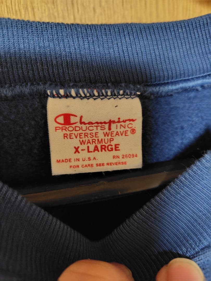美品！赤タグ　チャンピオンリバースウィーブスウェット XL　ネイビー