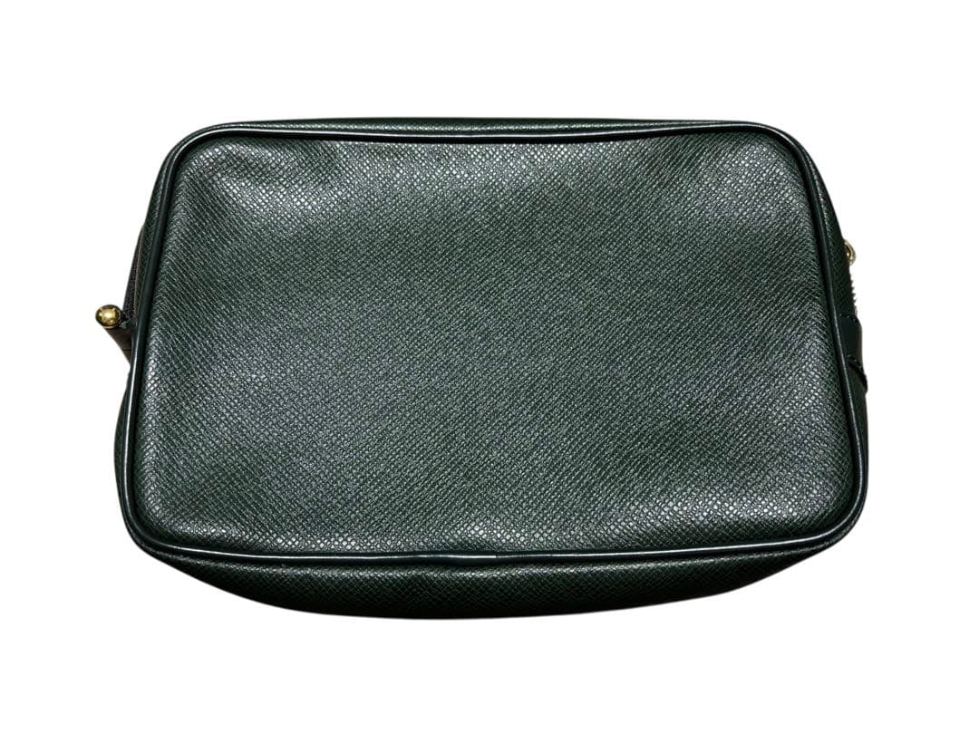 ルイヴィトン セカンドバッグ グリーン ゴールド金具