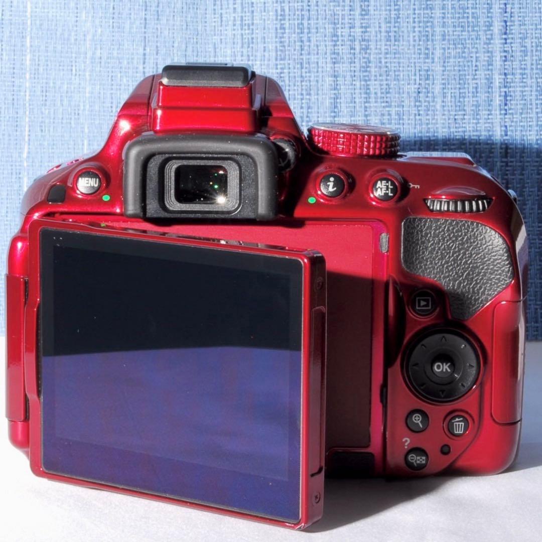✨Wi-Fi搭載モデル！レアカラー✨レッド✨D5300Ｗレンズキット✨