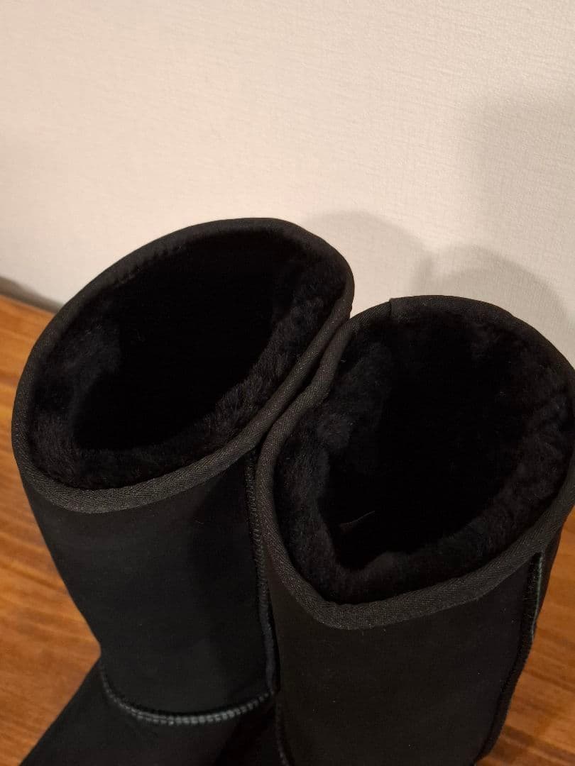 UGG ムートンブーツ 24cm 試着のみ 極美品 未使用級 箱なし ブラック