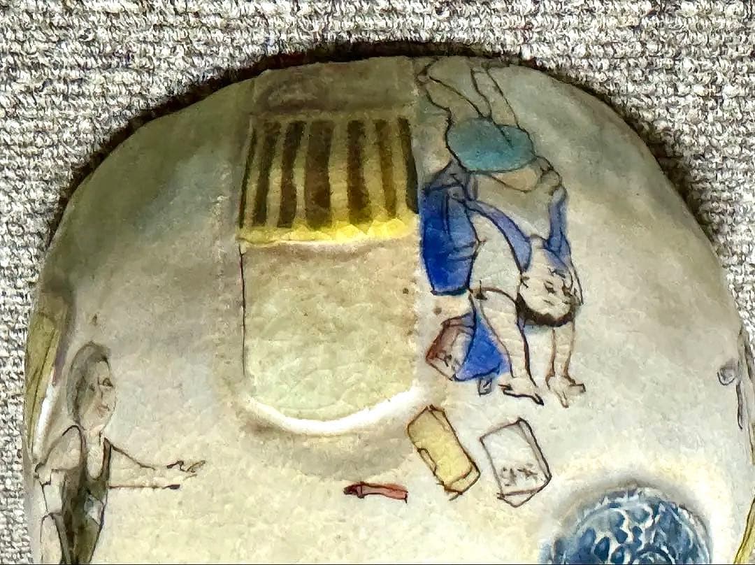 九谷焼 北井真衣 抹茶碗 フリーカップ ヴィーナス 箸置き いくら軍艦 セット